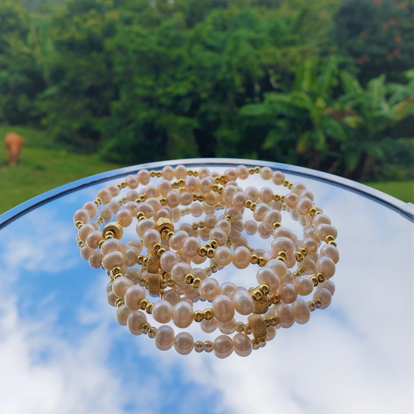 GOLD PEARLED BRACELET