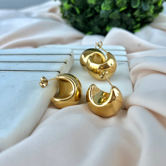 Asymmetrical Gold Earrings