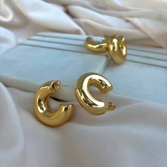 Thick Gold Hoops