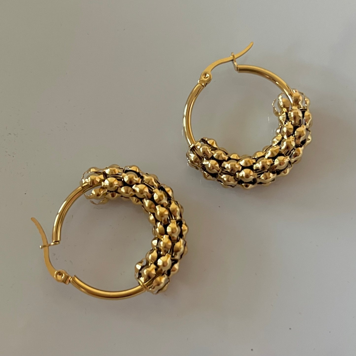 Shimmer Gold Hoop