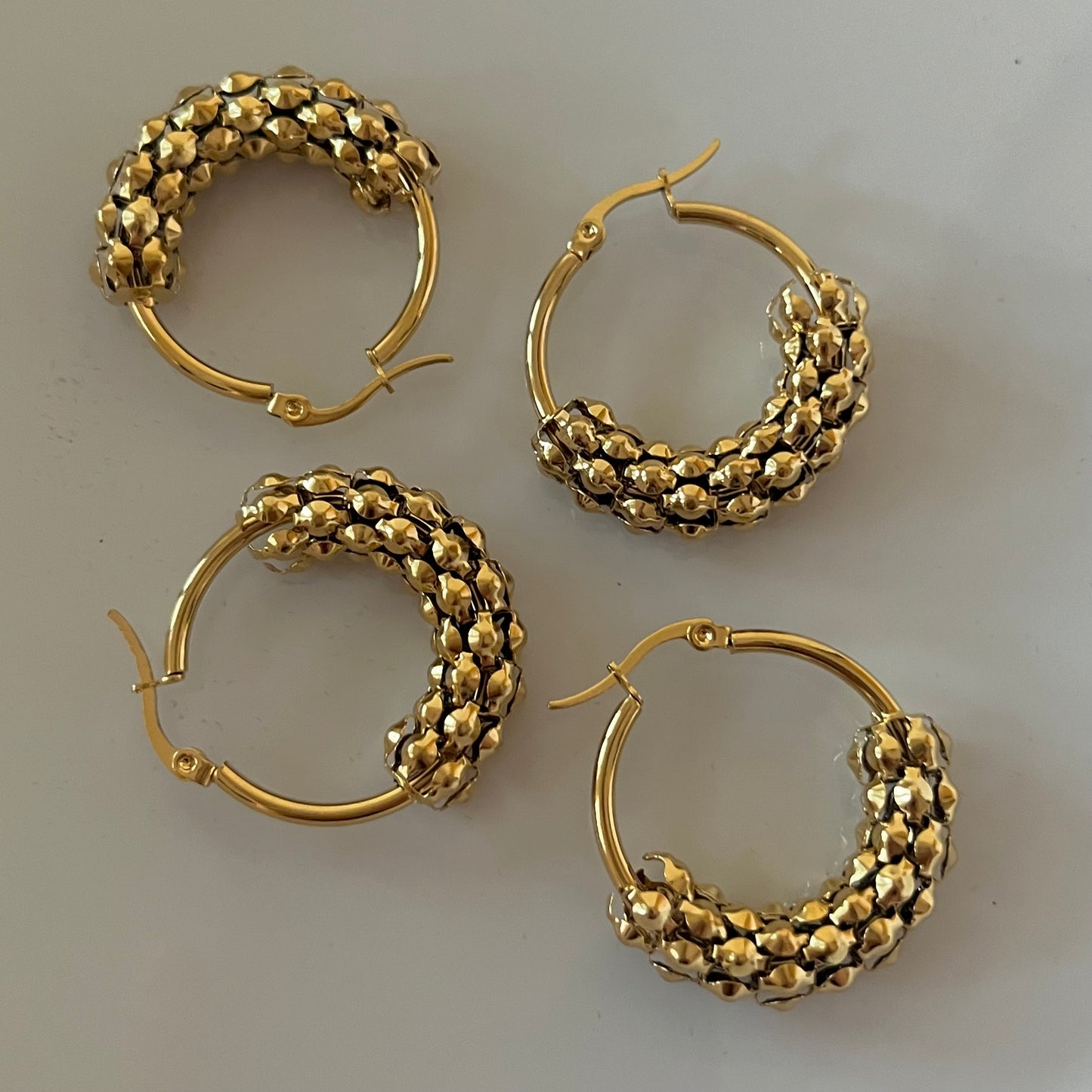 Shimmer Gold Hoop