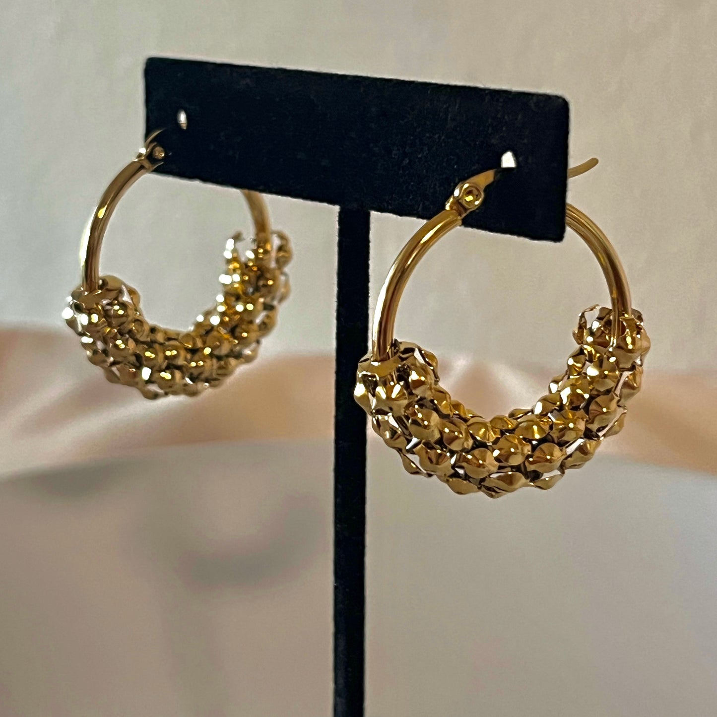 Shimmer Gold Hoop