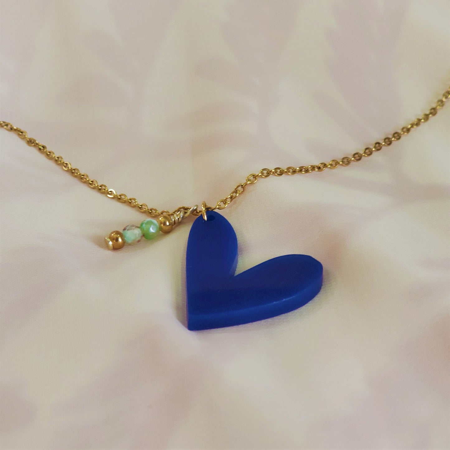 BLUE HEART NECKLACE