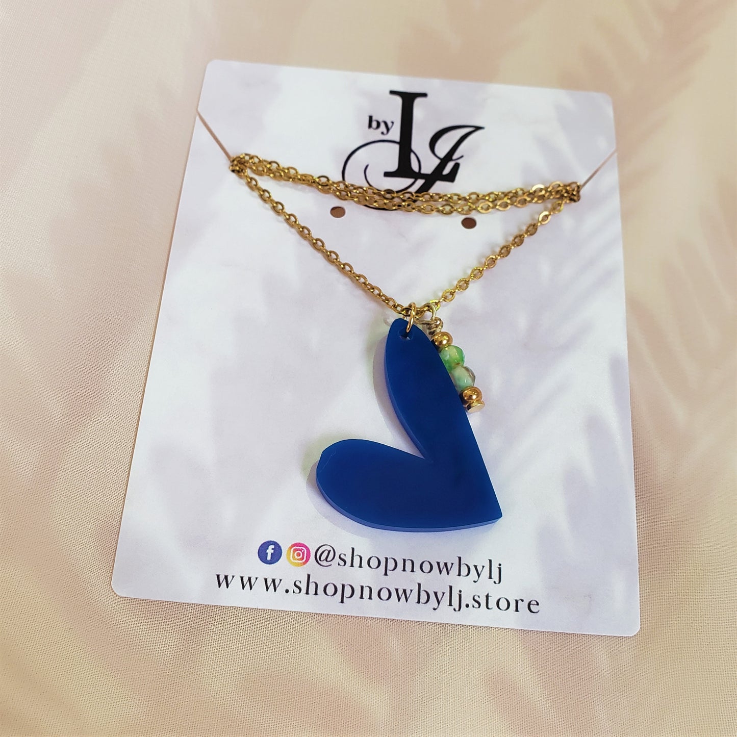 BLUE HEART NECKLACE