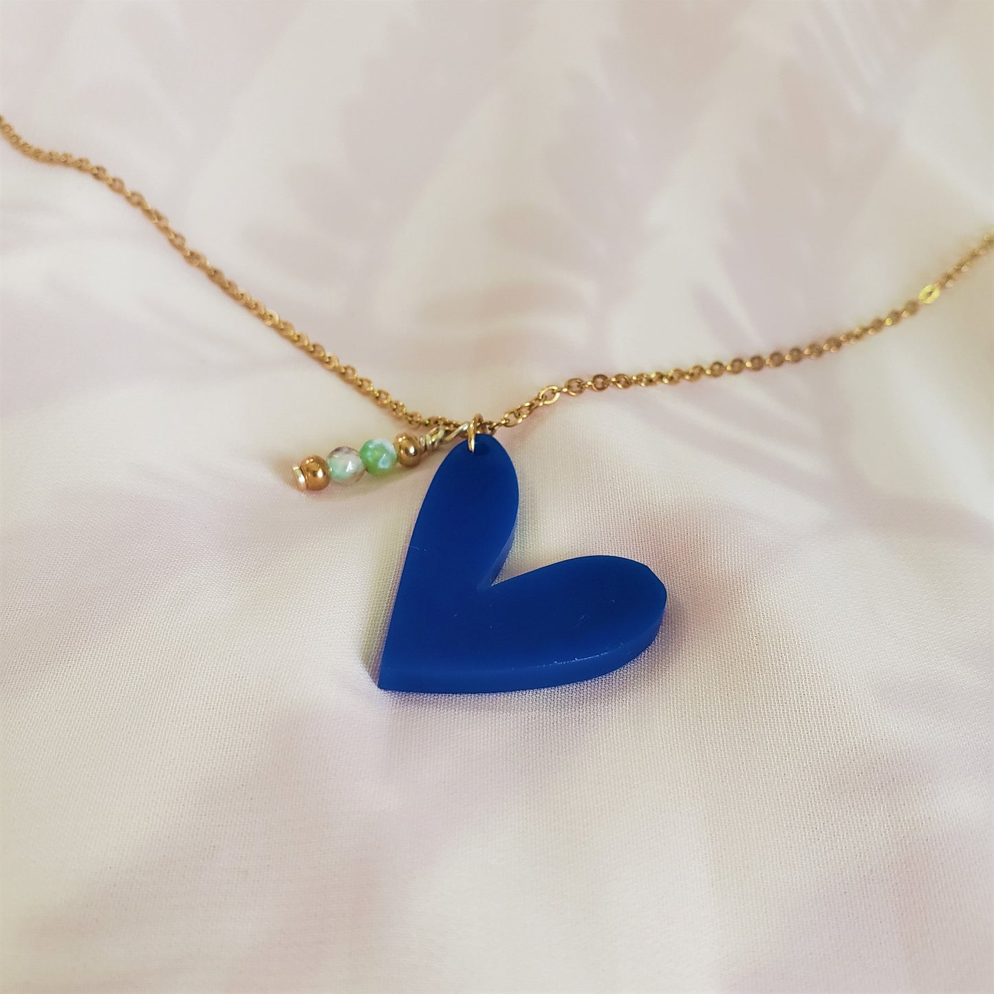 BLUE HEART NECKLACE