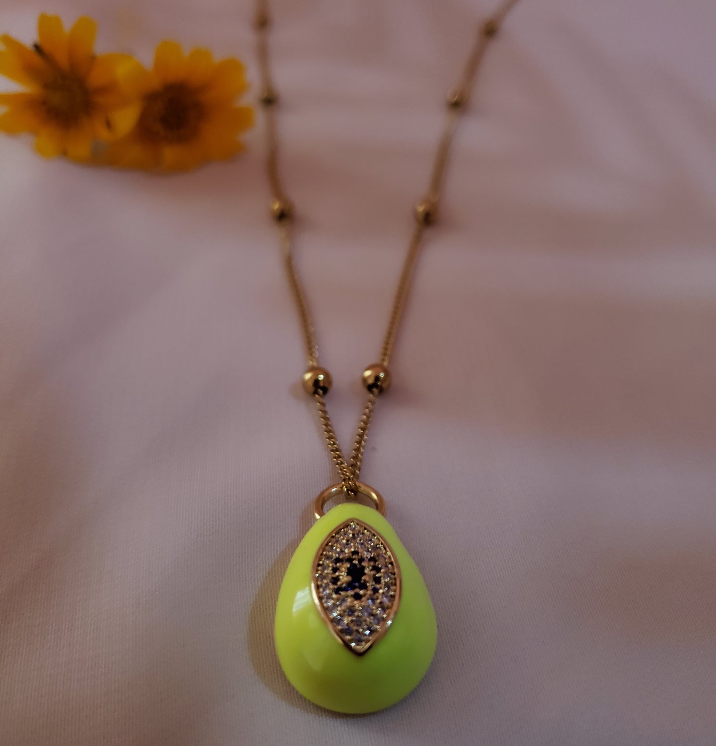 YELLOW EYE NECKLACE