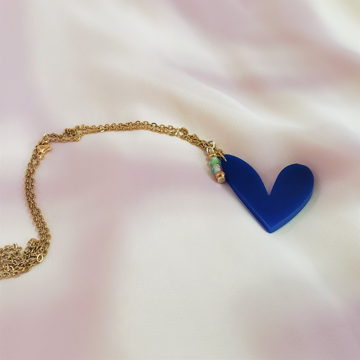 BLUE HEART NECKLACE