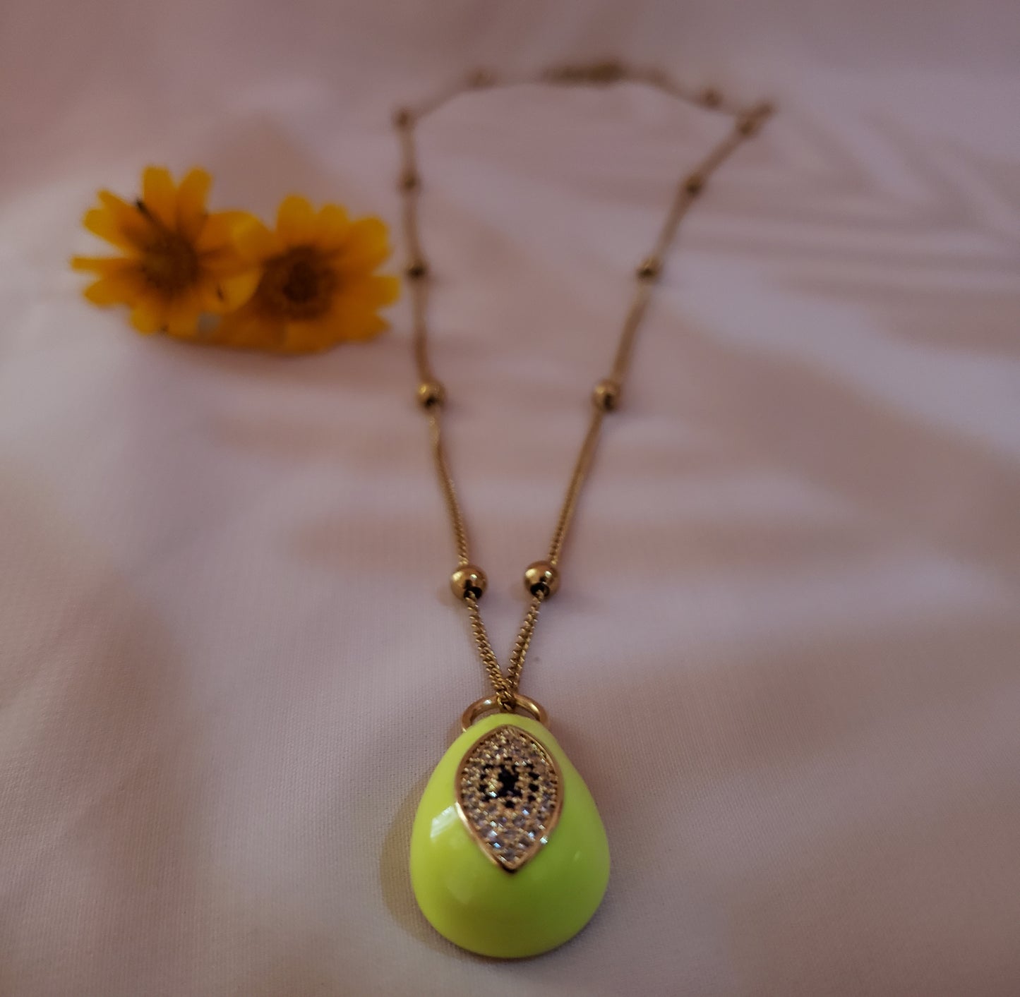 YELLOW EYE NECKLACE