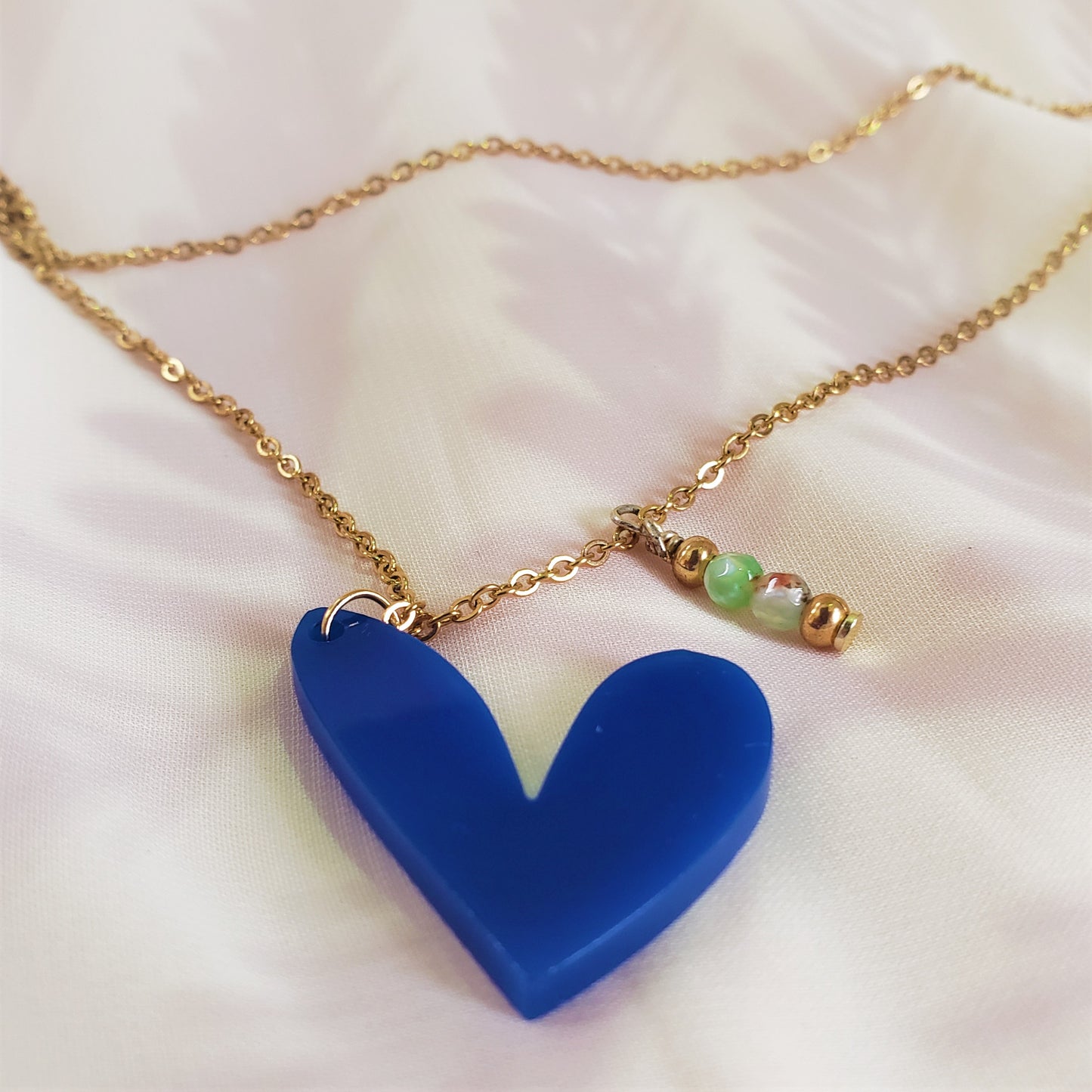 BLUE HEART NECKLACE