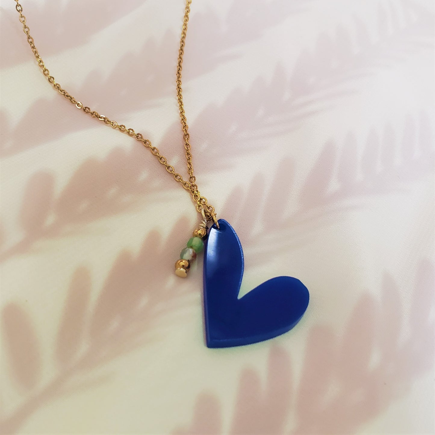 BLUE HEART NECKLACE